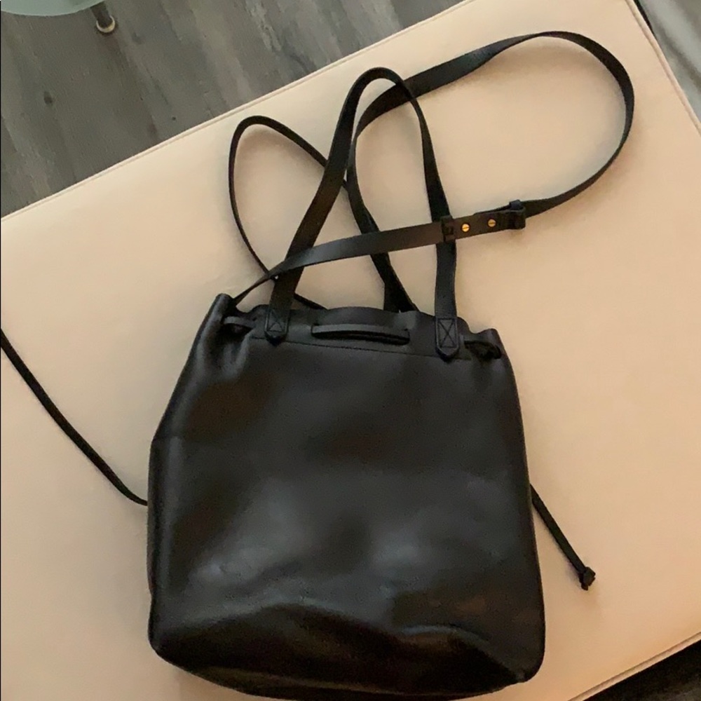 Madewell Black Leather Messenger Bag